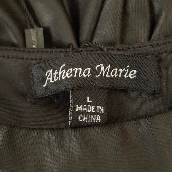 Athena Marie Black Faux Leather Leggings - Picture 2 of 4